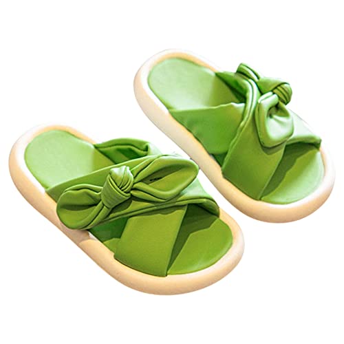Baby Girls Sandals Girl's CrossBand Design Slippers Soft Cute Bow Slippers Cozy Open Toe Home Big Kids Slides Girls