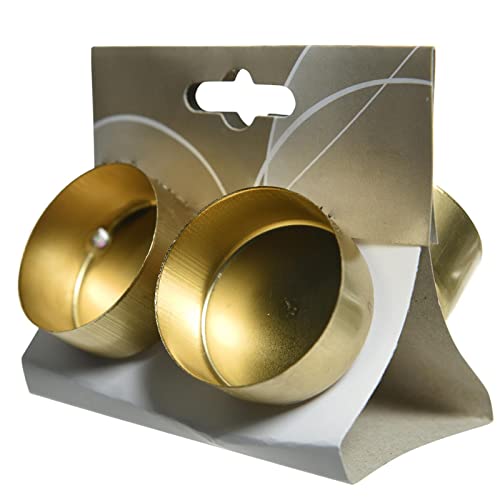 Dadeldo Living & Lifestyle Teelichthalter 4er-Set Metall 7x4cm Gold Adventskranz Kerzenteller Cover