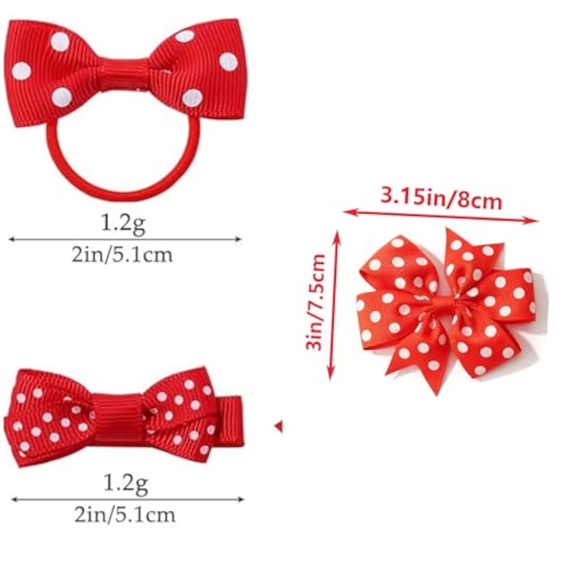 Polka Dot Hair Accessories Set for Girls, 6 Pieces