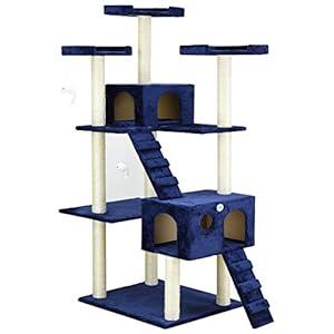 Go Pet Club Cat Tree, 50W x 26L x 72H, Blue