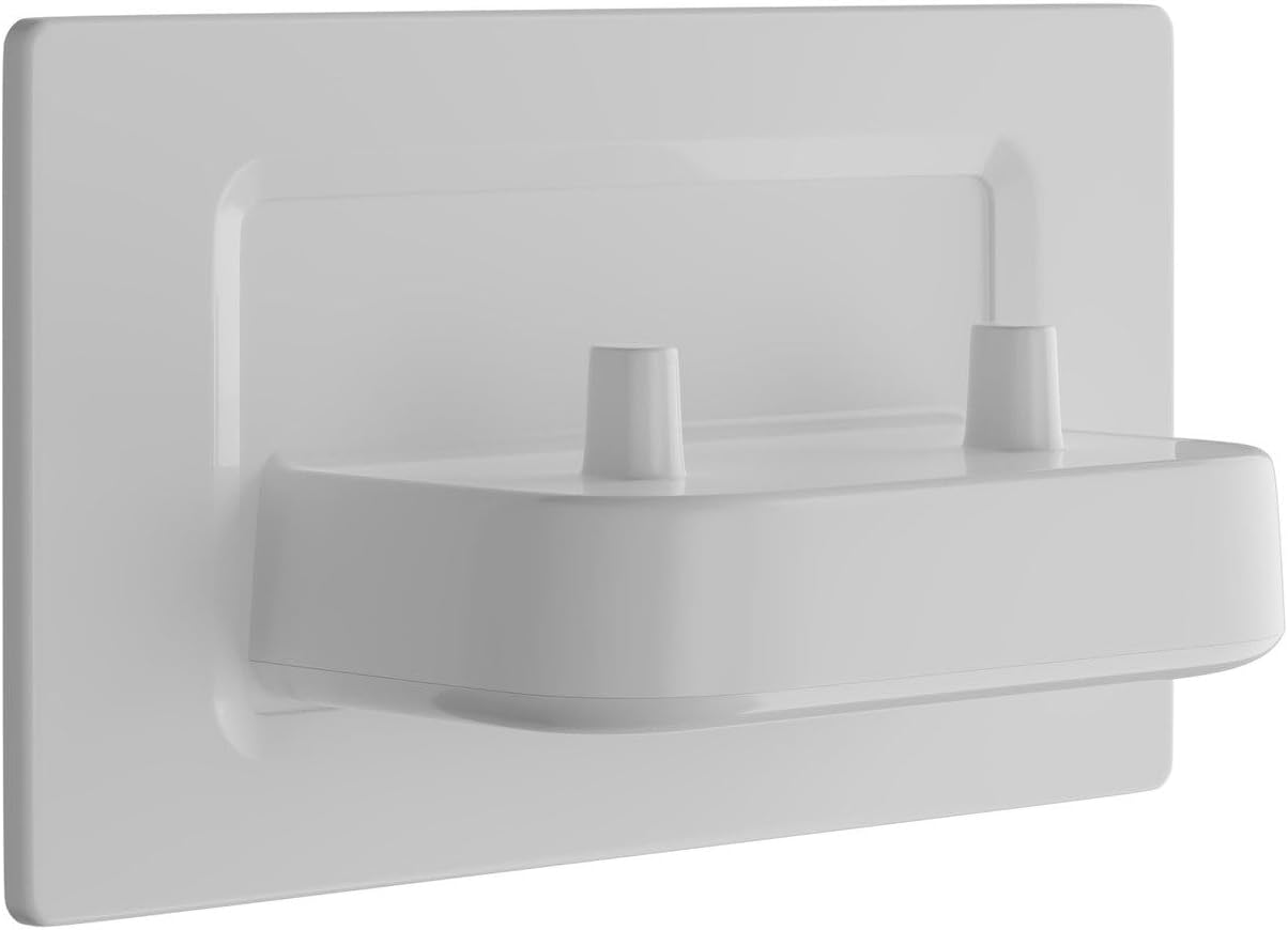 LAMP POST in-Wall Twin Electronic Toothbrush Charger by ProofVision Compatible with Oral B/Braun Electric Toothbrushes. Fascia Plate in a 3 Colour Choices (Polished Chrome)