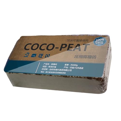 600 g de gritos de Coco, grillos de Coco, Fibra de Coco Natural para Plantas de habitación y jardín, Camas de Tortugas, sustrato de Reptiles, Corteza de orquídeas, Tierra de Maceta y Compost