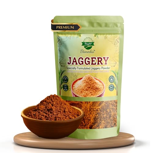 Danodia Foods Jaggery-Pulver (2 lbs/950 g) | Glutenfrei, traditionell hergestelltes Süßungsmittel, ohne Zusatz- oder Konservierungsstoffe | Einzigartiger Zuckerersatz, das beste indische Süßungsmittel
