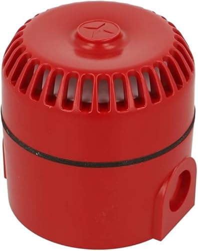 Fulleon 540503FULL-0403XE ROLP Roshni Low Profile Sounder - 102dB, 32 Selectable Tones, Dual Alarm Stages, Volume Control, Fire & Intruder Alarm System Compatible, Red with Deep Base