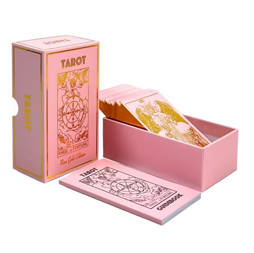 Rose Gold Tarot & Guide | Classic Tarot Design and Gold Foil | Made in USA