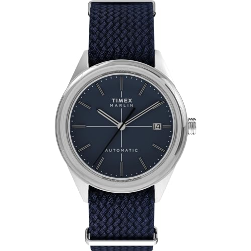 Image of TIMEX Marlin Jet Blue Round Dial Mechanical Automatic Men's Watch - TW2Y24500UJ
