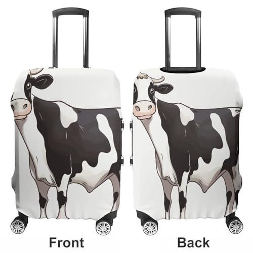 Dairy Cow Luggage Cover, Washable Elastic Suitcase Cover Protector Fit 18-32 Inch Luggage3