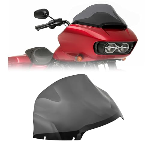 ECOTRIC 14 Front Windscreen Compatible with 2015-2024 Harley Davidson Road Glide Windshield ABS Replacement for 2310-0570 Smoke Tinted