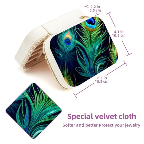 Boîte à bijoux de voyage en velours pour ranger bagues et boucles
