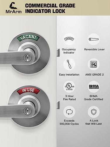Mrarm MADL02 Privacy Indicator Lock And Lever, Large Grade 2 Commercial Door Handle thumb #1