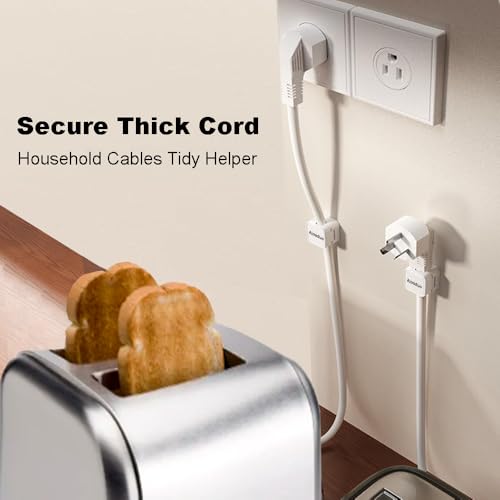 Organizador de Cables con Clips Magnéticos, 10 Unidades, Blanco miniatura 3