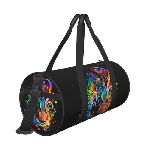 Travel Bag For Women,Colorful Music Print Personal Item Duffle Bags,Weekend Travel Duffel Tote Bag,Travel Sport Gym Bag For Men,Airplane Travel Essentials For Flying3