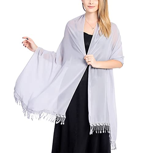 Ralcosuss Shawl Wrap Scarf for Evening Party Dresses Chiffon Women Bridesmaid Bridal Wedding Shawls Long Scarf Dress Cover Up2