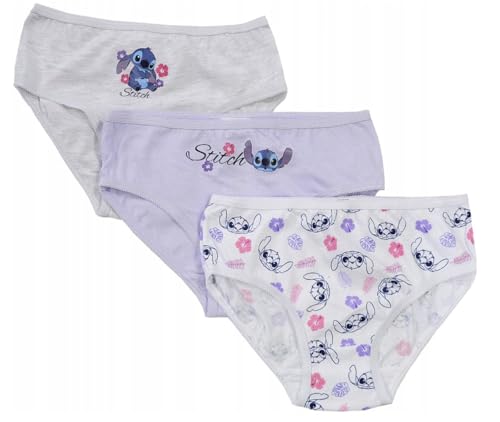Disney Lilo et Stitch, Lot 3 Culottes, Fille (FR/ES, Âge, 4 Ans, Taille Normale, Violet)