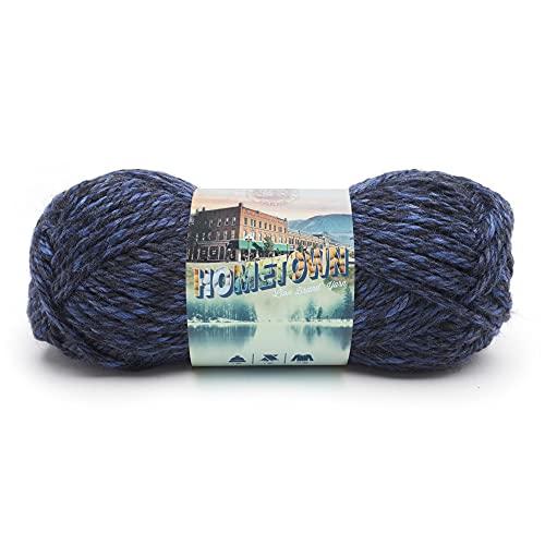 Image of Lion Brand Yarn Hometown Yarn, Super-Bulky Yarn for Knitting, Crocheting, and Crafting, 1 Pack, Milwaukee Midnight | Super Bulky Acrylic Fiber for Warm Crochet Blankets, Knit Winter Hats, Chunky Cardigans, Soft Scarves, Weaving