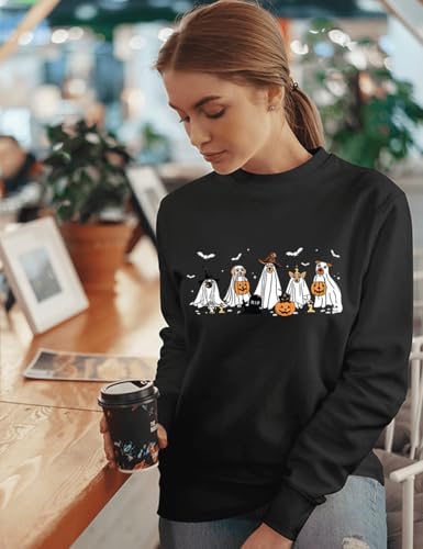 Cute Ghost Dogs Halloween Sweatshirt Halloween Ghost Dog Shirt2