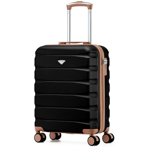 Flight Knight Cabin Suitcase 55x40x20 Ryanair Priority, EasyJet, Jet2 Lightweight Small Durable 4-Wheel Cabin Case, Carry-On for Over 60 Airlines, Hard Shell, 10kg Hand Luggage Bag (55 x 40 x 20 cm)