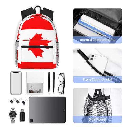 Sac à dos drapeau canadien multi-poches pour ne plus manquer d'espace en déplacement - 6