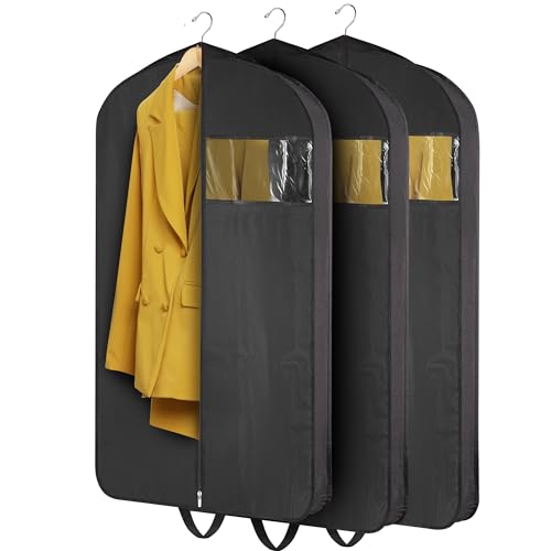 Hanging Garment Bags 3-Pack for Travel and Storage