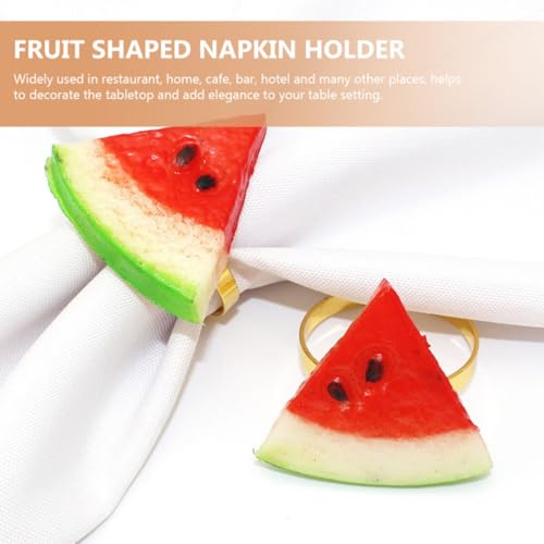 Servilletero de frutas VILLCASE pack de 6 anillos para mesa 7