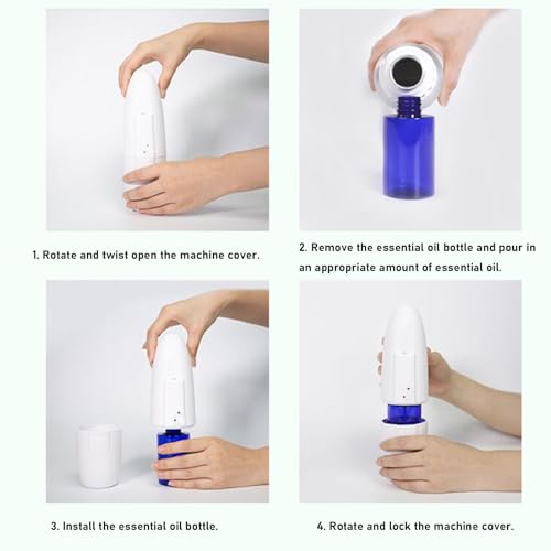 Difusor aromático eléctrico Plug in 100ML portátil blanco miniatura 4