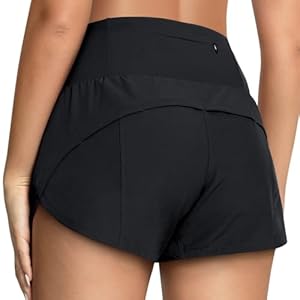 GYM RAINBOW High Waisted Running Shorts Quick Dry Lightweight Workout Athletic Shorts with Pockets