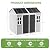 SELLERWE 8x6 FT Resin Shed, Waterproof Outdoor Storage Shed w/Floor, 2 Windows, Double Doors & Vents, Tool Shed for Patio Garden, Lawn, Backyard, Grey