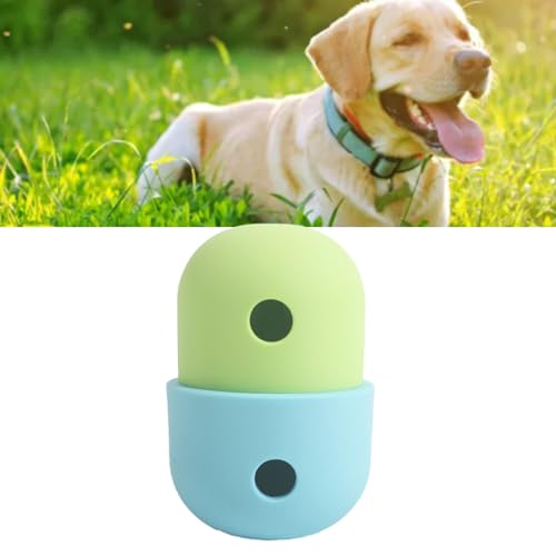 Fockety Hundepuzzle, Zähneknirschen, Abnehmbar, Langsamer Fressnapf, Hundeleckerli, Spielzeugspender, Silikon, Unschädlich für die Katze (Kleine Abdeckung in fluoreszierendem Grün mit #12)