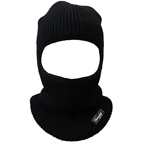 viz-uk wear Open Face Balaclava Winter Warm Thinsulate Knitted Face Mask (Black) Cover