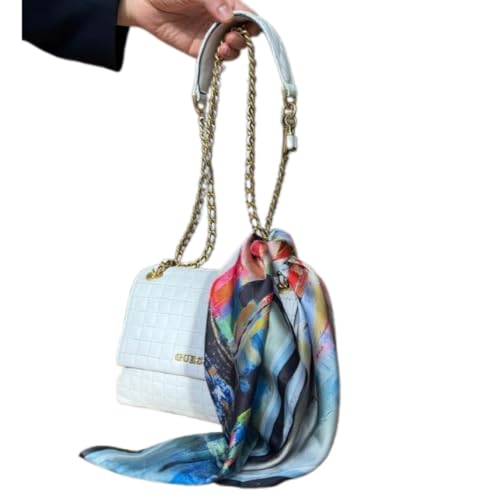 Zorti Silk Scarf for Women, Lightweight Bandana, Hair, Neck, and Head Scarf, 35.4x35.4 in.4