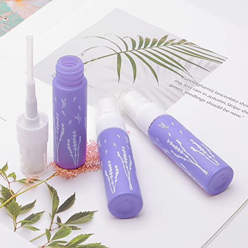 Unxuey 10pcs 10ml Purple Perfumes Spray Bottles, Dispenser Atomizer, Glass Empty Tube Travel Size Refillable Sample Container for Various Water-based Liquids with 10 Funnels+5 Droppers - Image 3