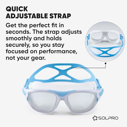Image of Solpro Ocean Eyes Unisex Adult Swimming Goggles for Women,Men,Boys,Girls,Teenagers,Athletes,Swimmers For Training,Competition in Swimming Pool,Beach,Water Sport, Park & Activties