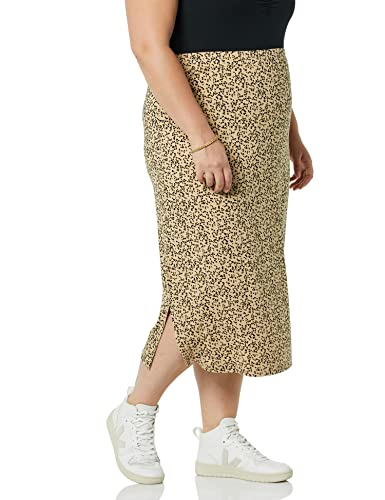 Image of Amazon Essentials Women's Pull-On Knit Midi Skirt with Elastic Waist, Stretchy (Available in Plus Size)