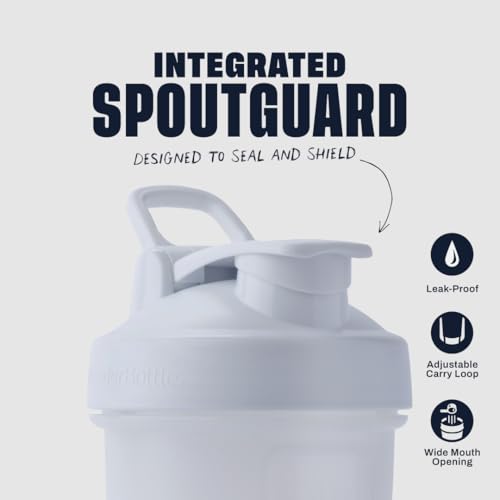Image of BlenderBottle Classic V2 Shaker Bottle Perfect for Protein Shakes and Pre Workout, 28-Ounce, White