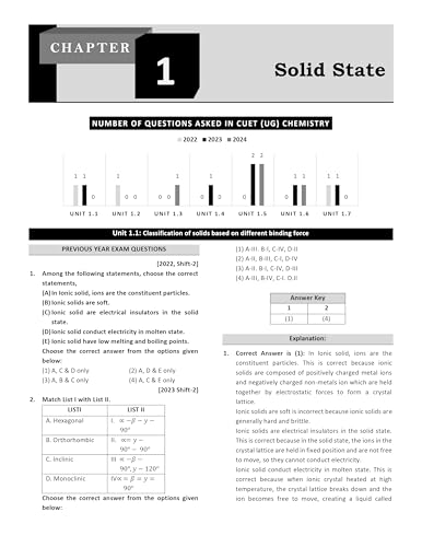 Image of CUET UG Entrance Exam Books 2026 Chemistry | Previous Year Solved Papers (2022-2025) with Solutions & 10 Mock Test with OMR Sheets | Best Seller PYQ Book for NTA CUET UG Chemistry Entrance Exam | IFAS