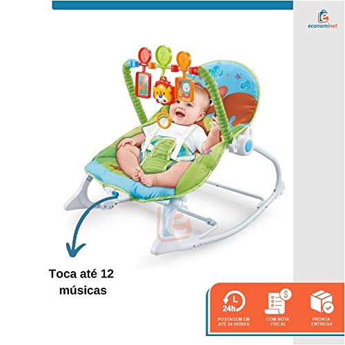 Cadeira Bebê descanso Balanço Musical Vibratória Esquilinho