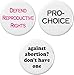 Set 3 Pro-Choice Reproductive Rights Abortion Themed 1.25â€ Pinback Buttons Pins