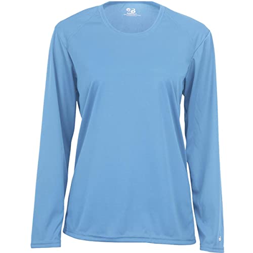 B-Core Ladies' L/S Tee Columbia Blue 2X-Large