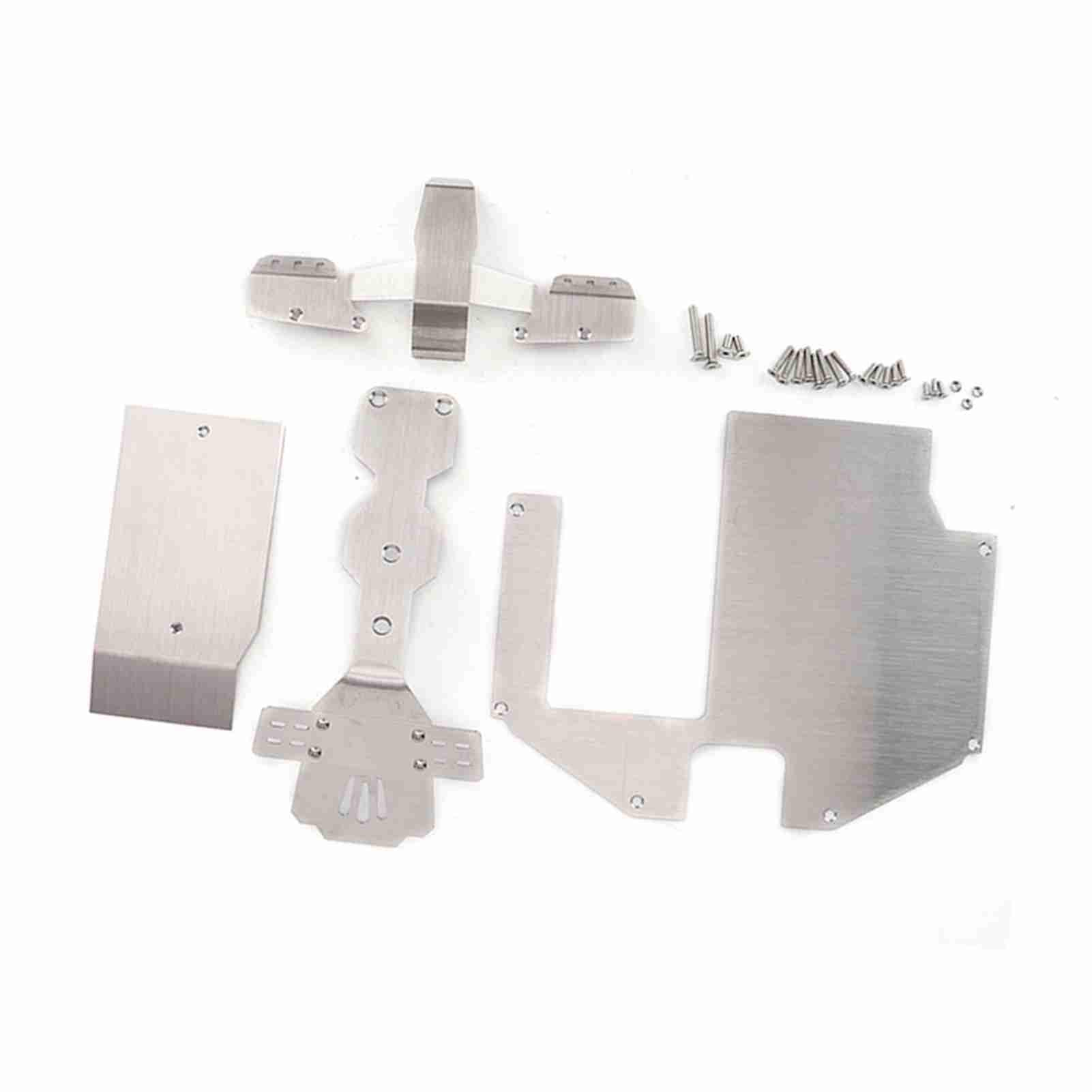 Conjunto de protección Trasera de chasis Delantero de Armadura de Cuerpo de Acero Inoxidable para 1/7 UDR RC Modelo de Coche Piezas de Mejora duraderas a Prueba de óxido
