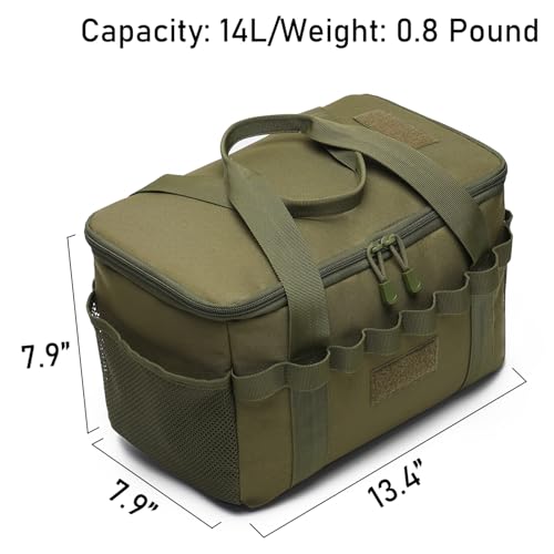 Tactical Camping Storage Bag 14L Tactical Utility Tote Bag Camping Cookware Organizer Trunk Organizer - Image 3