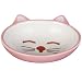 PetRageous Designs Here Kitty 5.50" Oval Pet Bowl, Pink & Blue Assorted