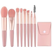 WOLMIK Pinselset Makeup, 8 Stück Make Up Pinsel Set Foundation Pinsel Schminkpinsel Set Lidschatten Pinselset Concealer Pinsel Eyeliner Pinsel Brush Augenbrauen Pinsel Kosmetikpinsel - Rosa