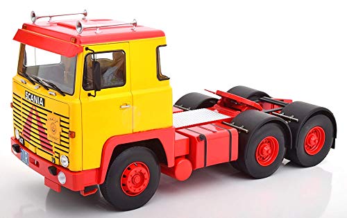 KK-Scale Road Kings Scania LBT 141 ASG Gelb Rot 1976 LKW limitiert 1 von 500 Stück 1/18 Modell Auto