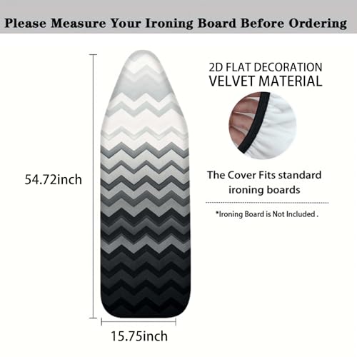 Image of Nuxovilar Gradient Chevron Ironing Board Cover 15x54 Polyester