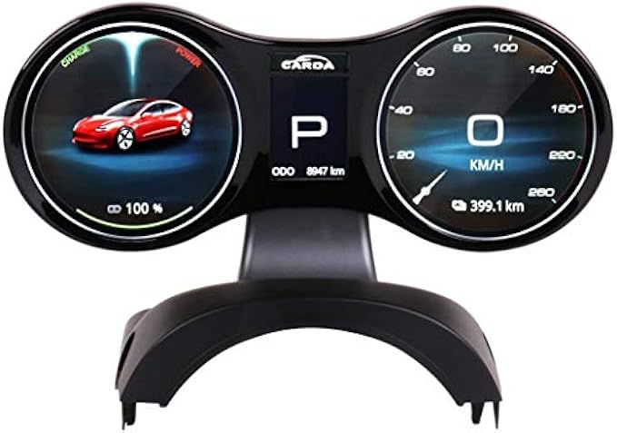 LMZX Tesla Model Y Model 3 Heads Up Display Instrument Cluster Dashboard HUD Display Dash Panel Accessories