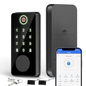 Smart Fingerprint Door Lock, Keyless Entry Door Lock, Smart Electronic Deabolt Door Lock, Biometric Door Knob, Digital Code Door Lock with Keypad