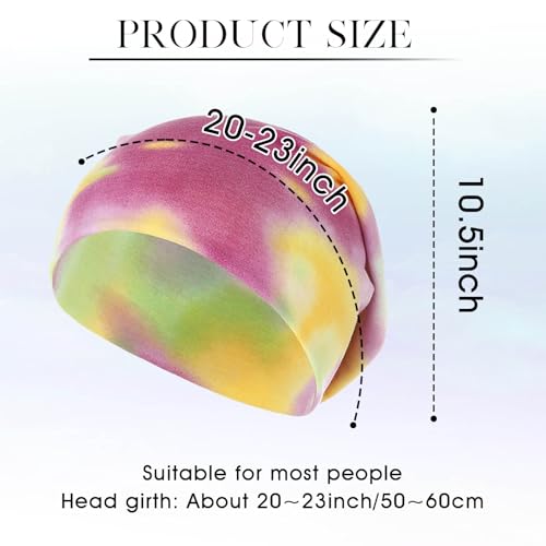 Image of Bohend Bohemian Beanie Hats Headwear Cap Stretch Non Slip Bandanas Sleep Turbans Hats for Women Men Close top Head Covering