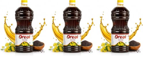 Image of Oreal Premium Kachi Ghani Mustard Oil | 2 Litre | Natural & Pure Sarson Ka Tel | Cold Pressed | Cholesterol-Free | Rich in Omega 3 & 6 | Boosts Immunity | Ideal for Cooking & Pickling Sarso Oil