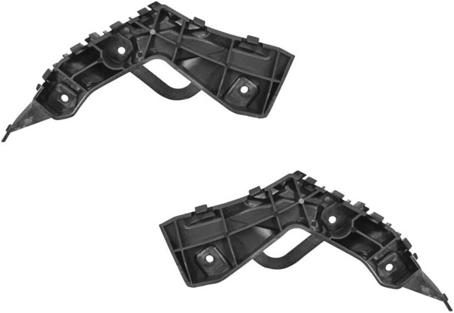 DAT AUTO PARTS Front Left Driver & Right Passenger Side Set Outer Bumper Cover Mounting Bracket Support Retainer Replacement Pair For 2017-2018 Hyundai Elantra Sedan Black Plastic HY1042126 HY1043126