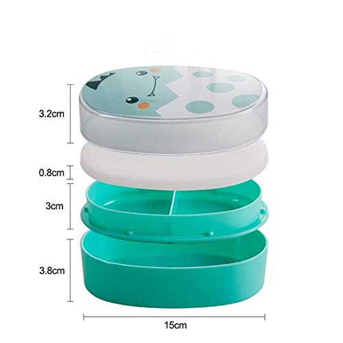 Fiambrera Caja de Almuerzo de Gran Capacidad portátil 700ml Microondas Almuerzo de Almuerzo Contenedor de Alimentos Vajilla Caja de Almuerzo Material de protección Ambiental (Color : Blue)